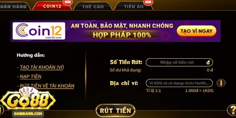 Những lưu ý anh em cần quan tâm khi rút tiền Go88